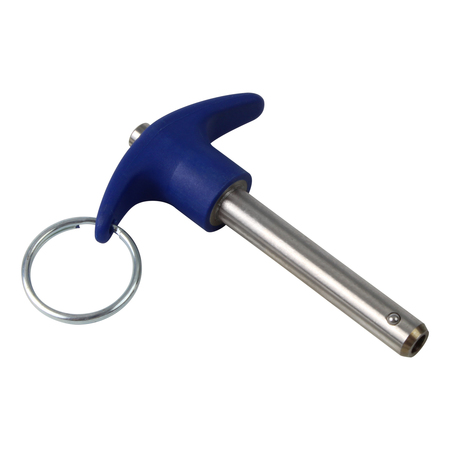 G.L. HUYETT Pos Lock 1/4 x 1-1/2 T-Handle Blue PLTB-0250-1500